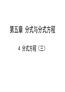 《分式方程》(分式方程的应用)精品课件3  北师大版  八年级