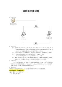 双网卡组播问题解决方案