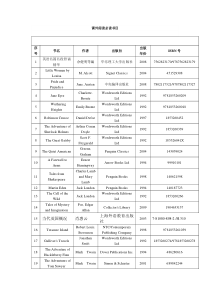 上外英语专业本科生书单