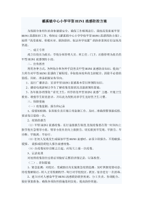 灌溪镇中心小学甲型H1N1流感防控方案