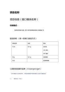 接口文档样例模板