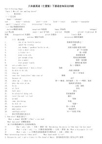 仁爱版八年级英语下册语言知识点归纳