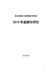 湖北省残疾人抽样数据分析报告-湖北省残联