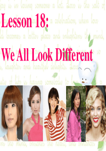 lesson 18  we all look different