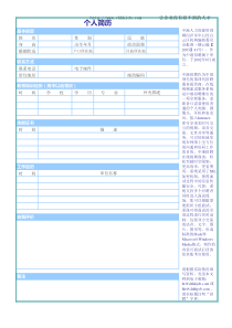 Excel优雅型简历模板