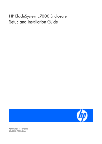 HP BladeSystem c7000 Enclosure Setup and Installat