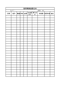 医用氧购进登记本