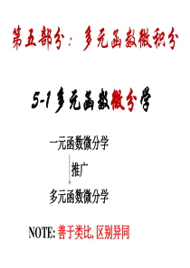 D5-1-1 多元函数微分学基础 辽宁专升本,高等数学,树人,导航,2018