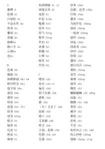 高考常见易错字音总结