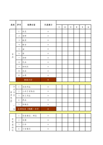 年家庭日常开支明细表