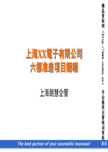 上海XX电子有限公司六标准差项目简报(1)