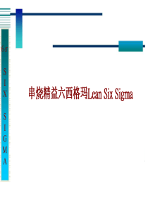 串烧LeanSixSigma