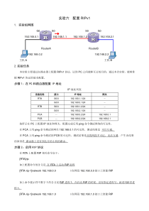 实验六-配置RIPv1