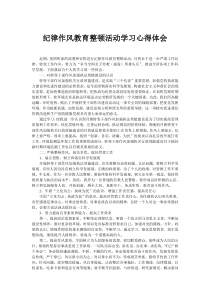 作风纪律教育整顿活动心得体会