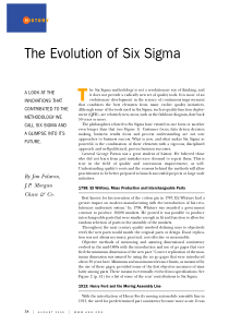 The evolution of six sigma