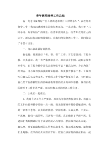 青年教师培养总结