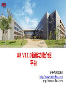 用友U8 V11.0新版功能介绍-平台