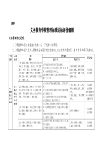 义务教育学校管理标准达标评价细则