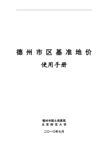 德州市区基准地价使用手册---20100801(1)