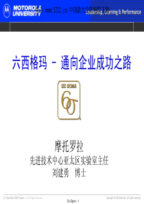 六西格玛--通向企业成功之路（PDF 60页）