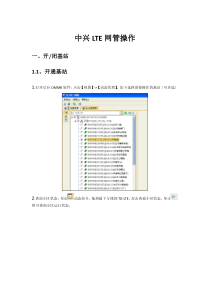 中兴LTE网管操作_最新