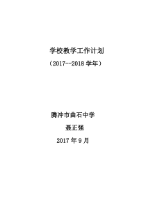 学校副校长教学工作计划