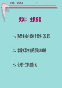 实训演示文稿-项目1 拆装主机