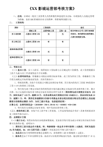 XX影城考核方案