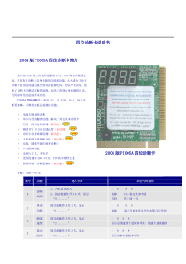 主板诊断卡四位诊断卡说明书