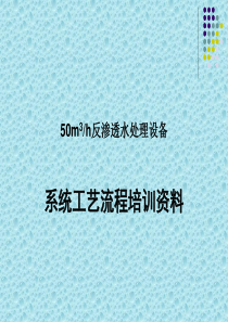 50吨反渗透系统工艺流程培训资料