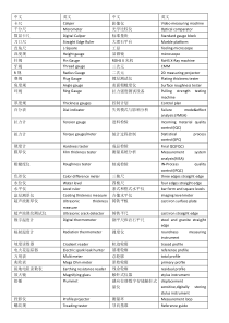 检测仪器中英文对照表