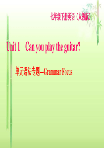 Can-you-play-the-guitar单元语法专题—Grammar-Focus