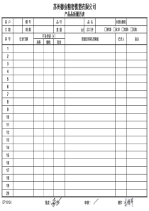 DP1810产品品质履历表