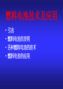 燃料电池技术及应用