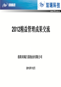 6精益管理成果发布-双瑞万基