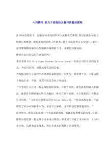 六西格玛致力于流程的改善和质量的提高(1)(1)