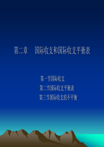 第二章国际收支和国际收支平衡表