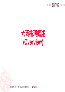 品质管理-六西格玛概述(Overview)（PPT 80页）