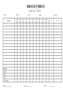 QC检验日报表