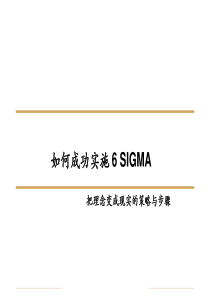 如何成功实施6-sigma