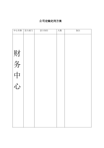 公司定编定岗方案