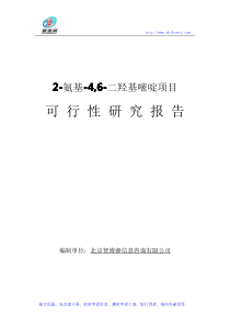 2-氨基-4,6-二羟基嘧啶项目可行性研究报告1