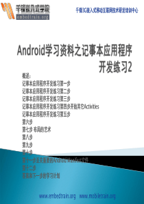 Android学习资料之记事本应用程序开发练习2