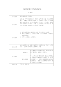 历史社团活动记录