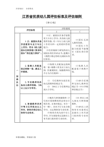 江苏省优质幼儿园评估标准及评估细则