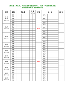 21天减肥法-带计划表格