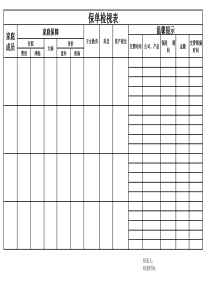 保单检视表-示例