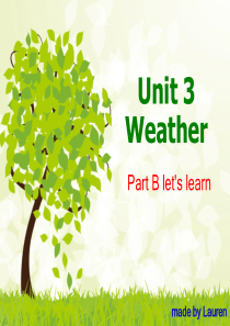 新版pep四年级下册英语Unit3 weather part B lets learn