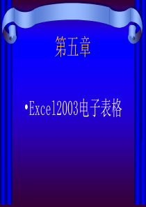 第五章 5建立Excel工作表