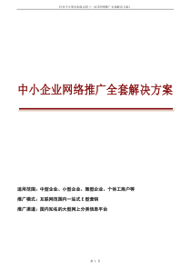 一站式企业网上推广全套解决方案